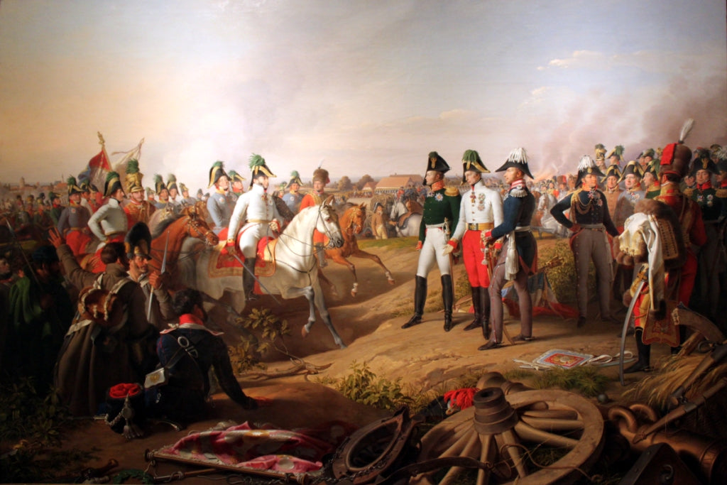 Victory declaration after the battle of Leipzig, vintage artwork by Johann Peter Krafft, 12x8" (A4) Poster
