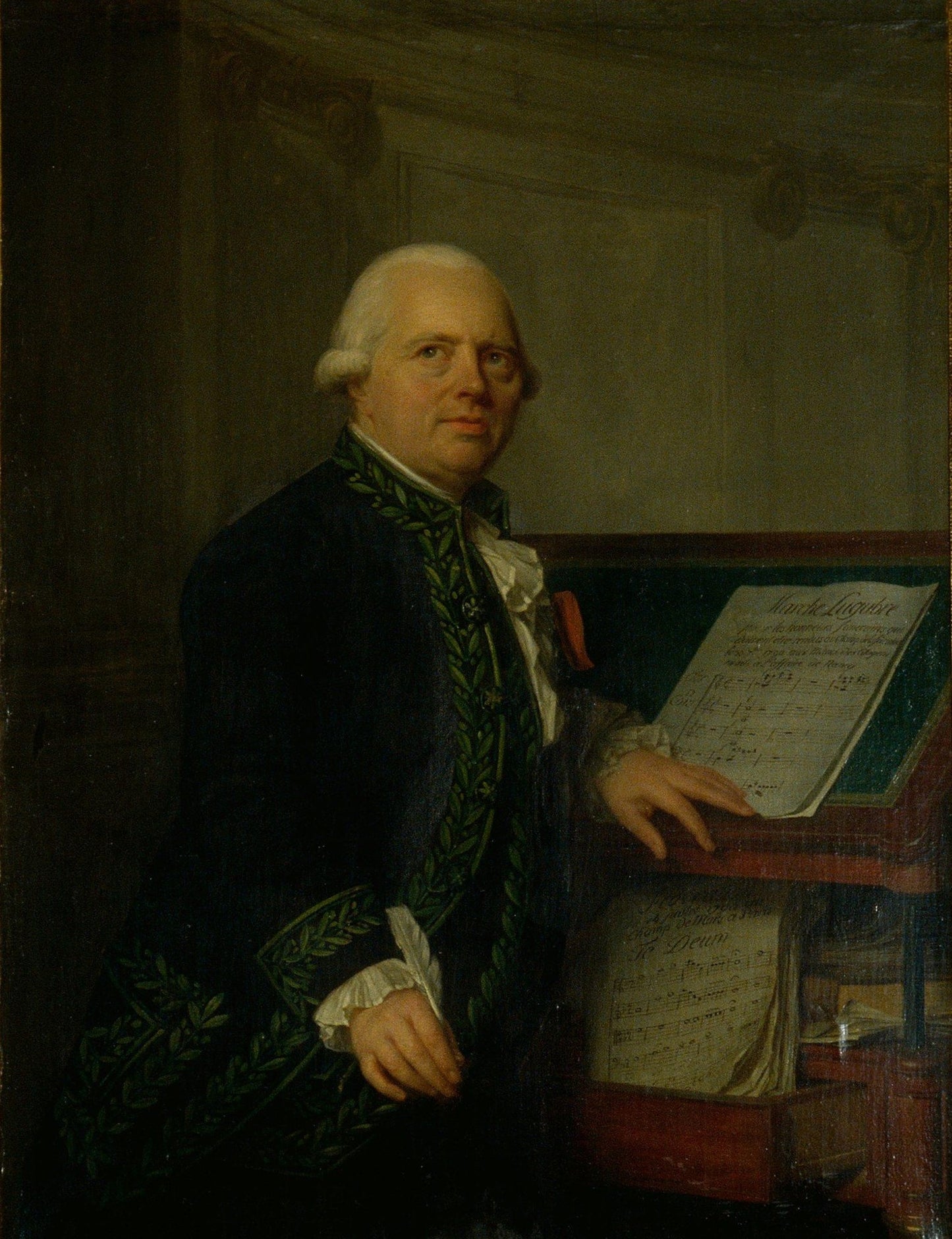 Portrait of François-Joseph Gossec, vintage artwork by Antoine Vestier, 12x8" (A4) Poster