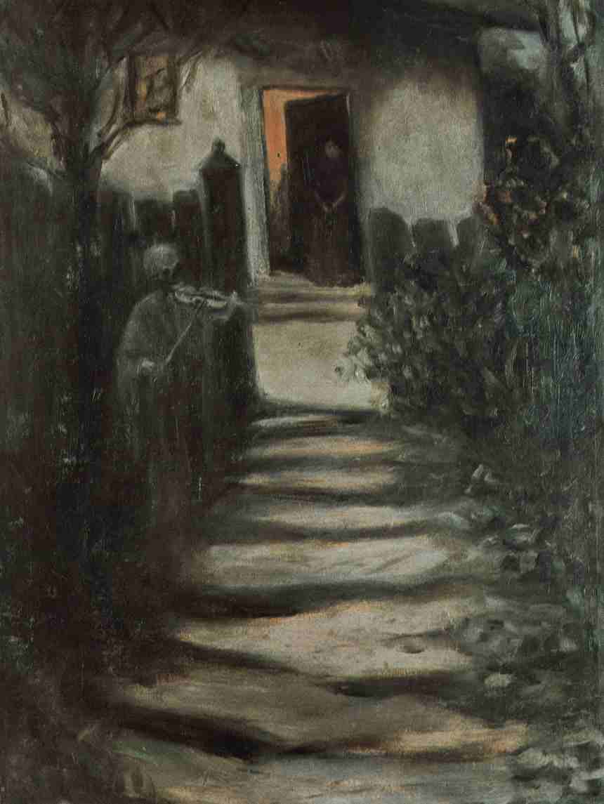 Symbolic Scene, vintage artwork by Jakub Schikaneder, 12x8" (A4) Poster
