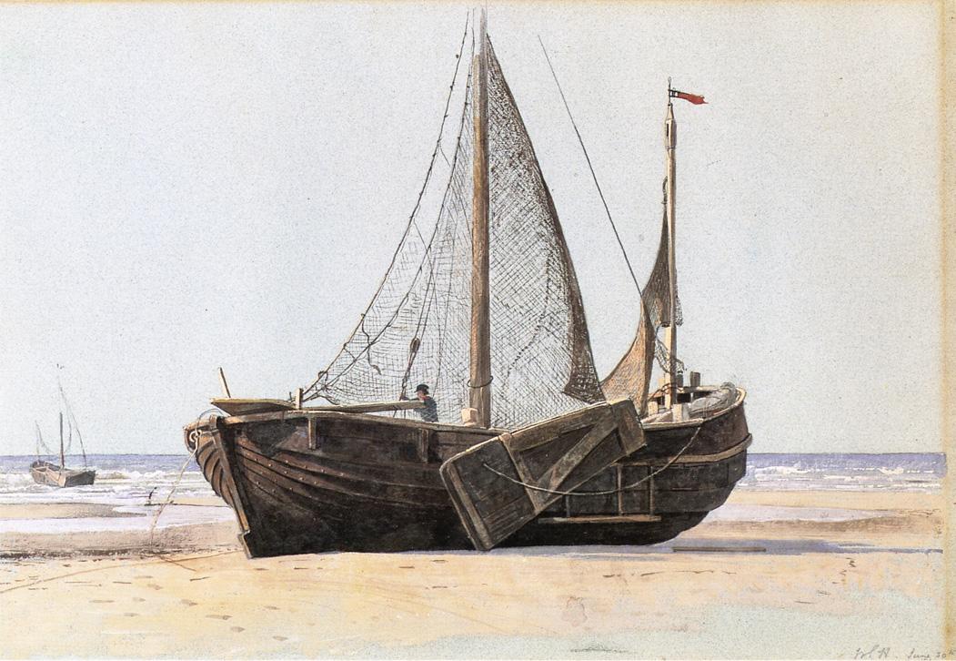 Blankenberg, vintage artwork by William Stanley Haseltine, 12x8" (A4) Poster