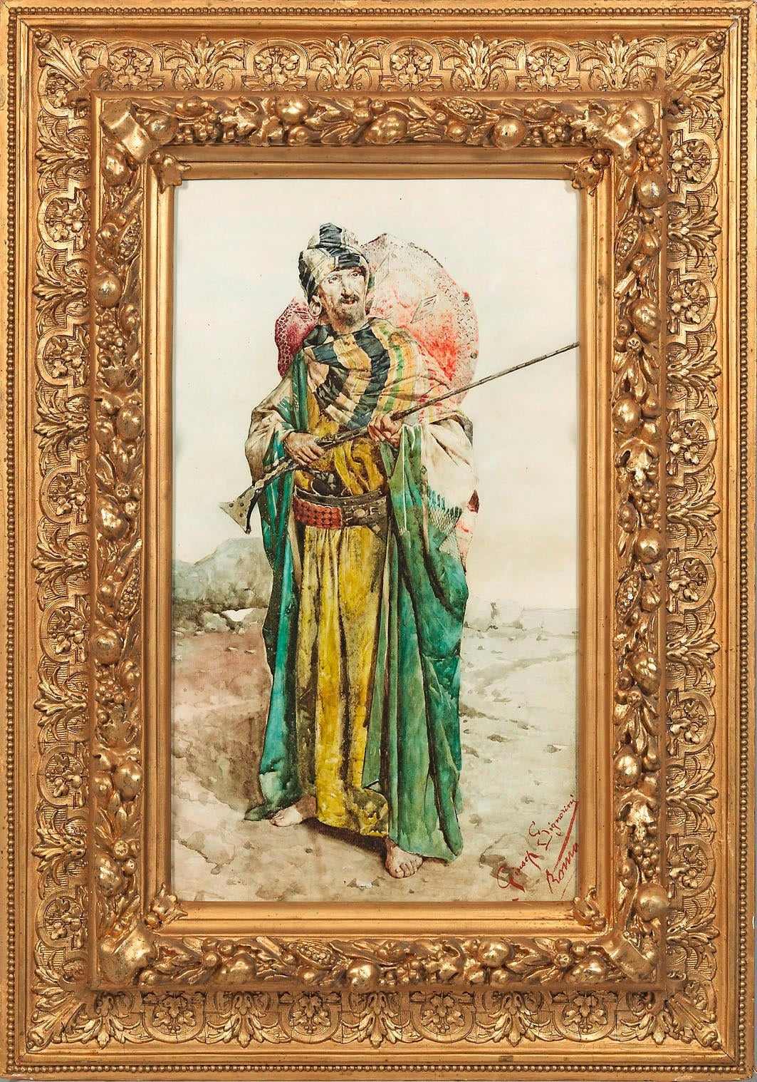 Arab Warrior by Giuseppe Signorini,A3(16x12")Poster