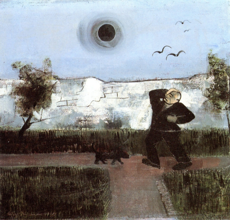 The Pessimist, vintage artwork by Felix Nussbaum, 12x8" (A4) Poster