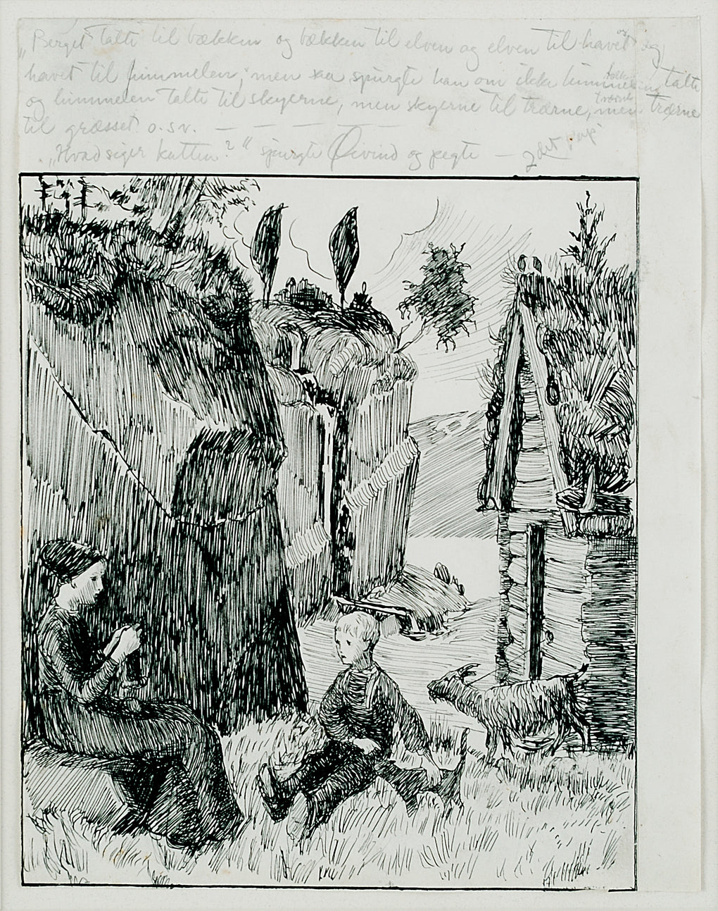 Bj. Bjornson, Scene from 'A Happy Boy" (2) by Nicolai Astrup,16x12(A3) Poster