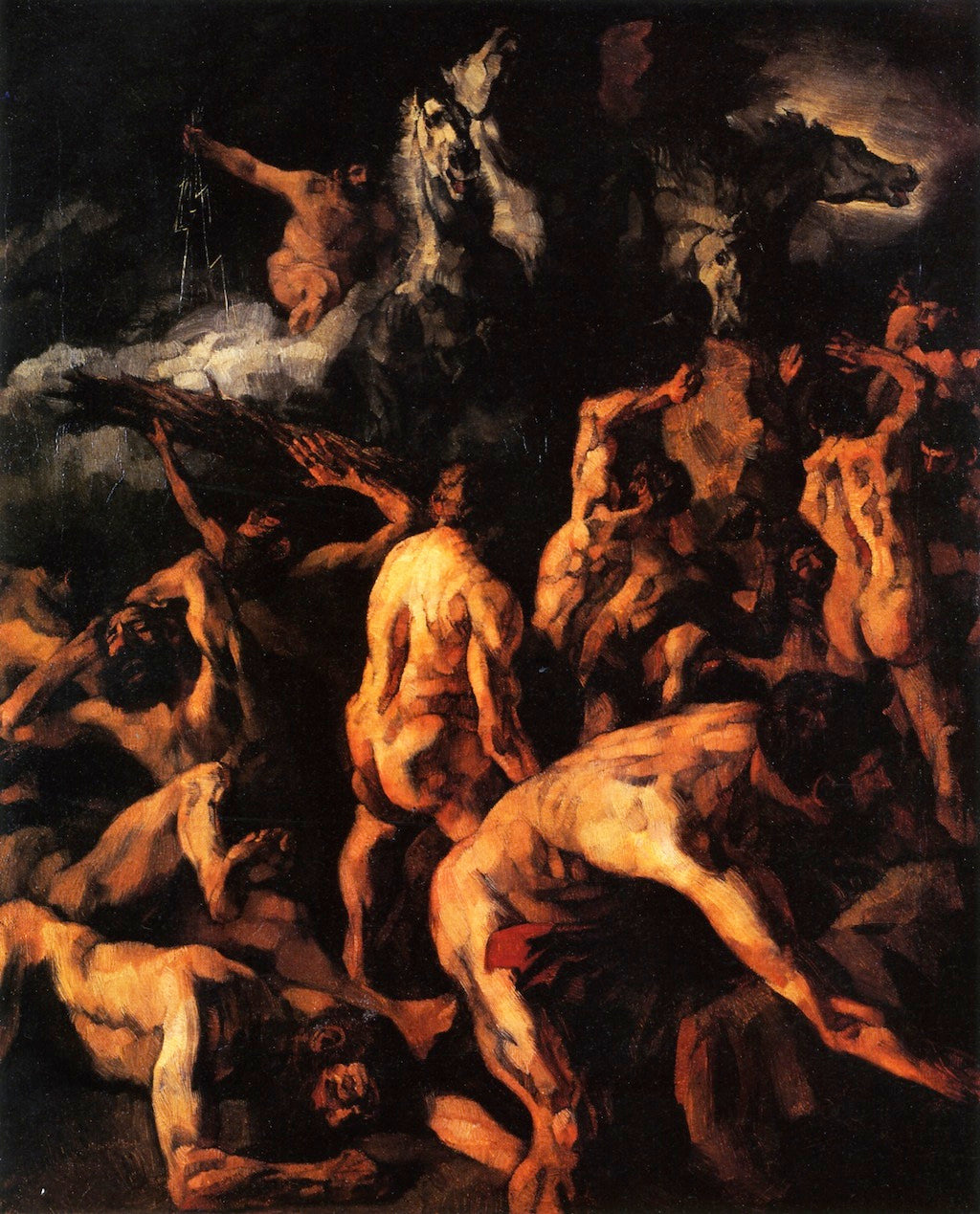 Battling Giants by Wilhelm Trubner,A3(16x12")Poster