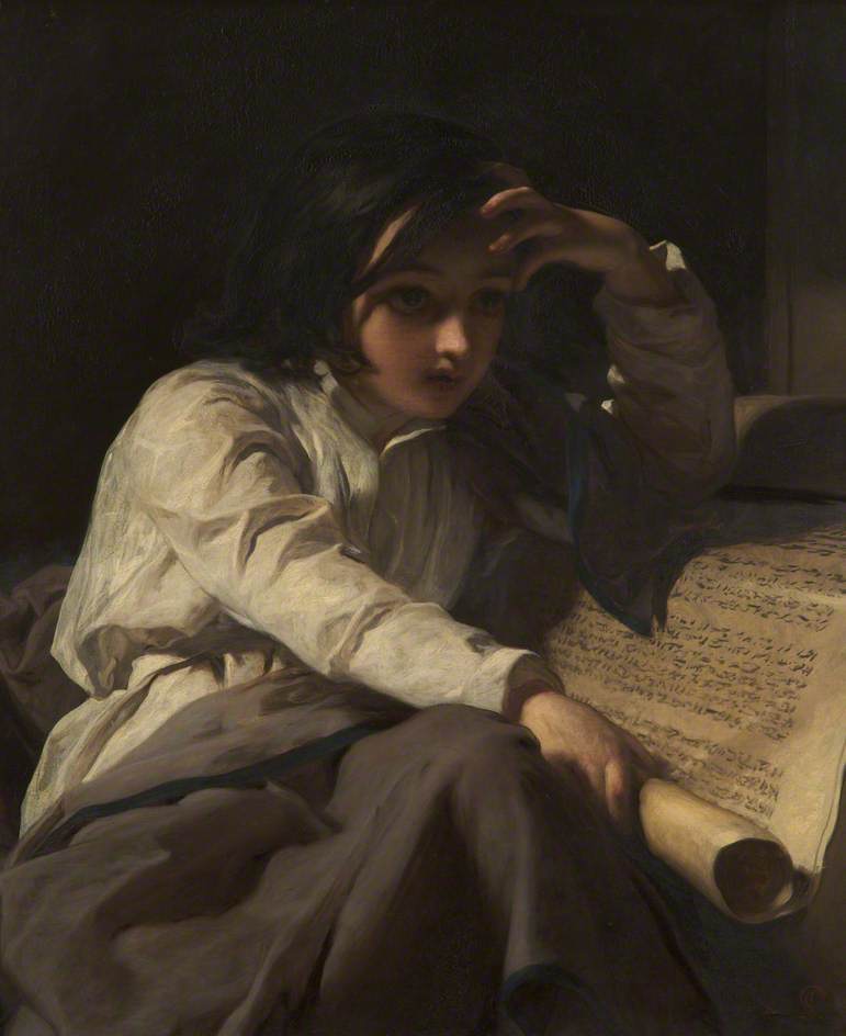 The Infant Timothy, vintage artwork by James Sant, R.A., A3 (16x12") Poster Print
