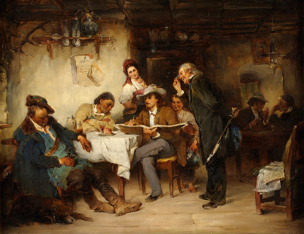 Studien nach der Natur, vintage artwork by Friedrich von Keller, 12x8" (A4) Poster