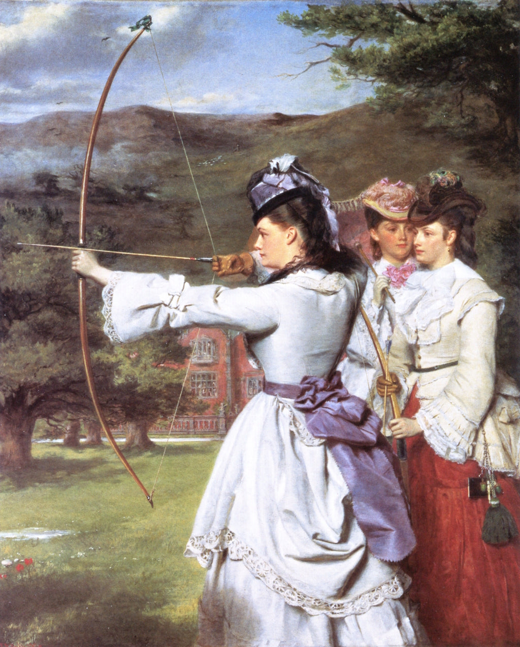 English Archers: Nineteenth Century, vintage artwork by William Powell Frith, A3 (16x12") Poster Print