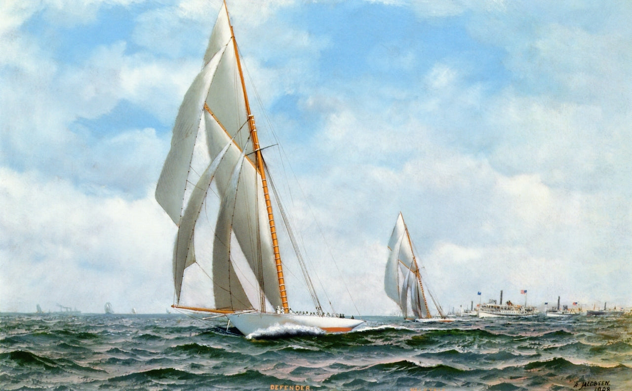 Defender, vintage artwork by Antonio Jacobsen, 12x8" (A4) Poster