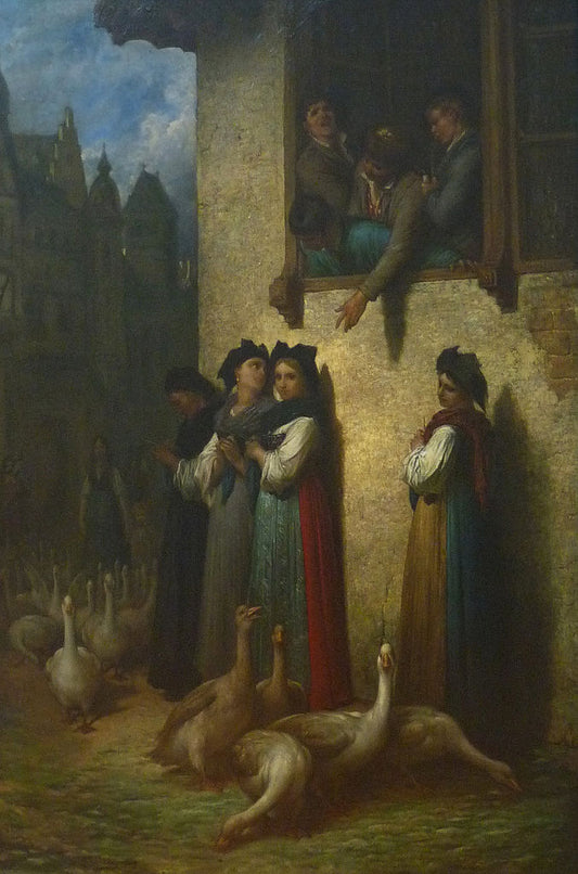 Soir en Alsace, vintage artwork by Gustave Dore, 12x8" (A4) Poster