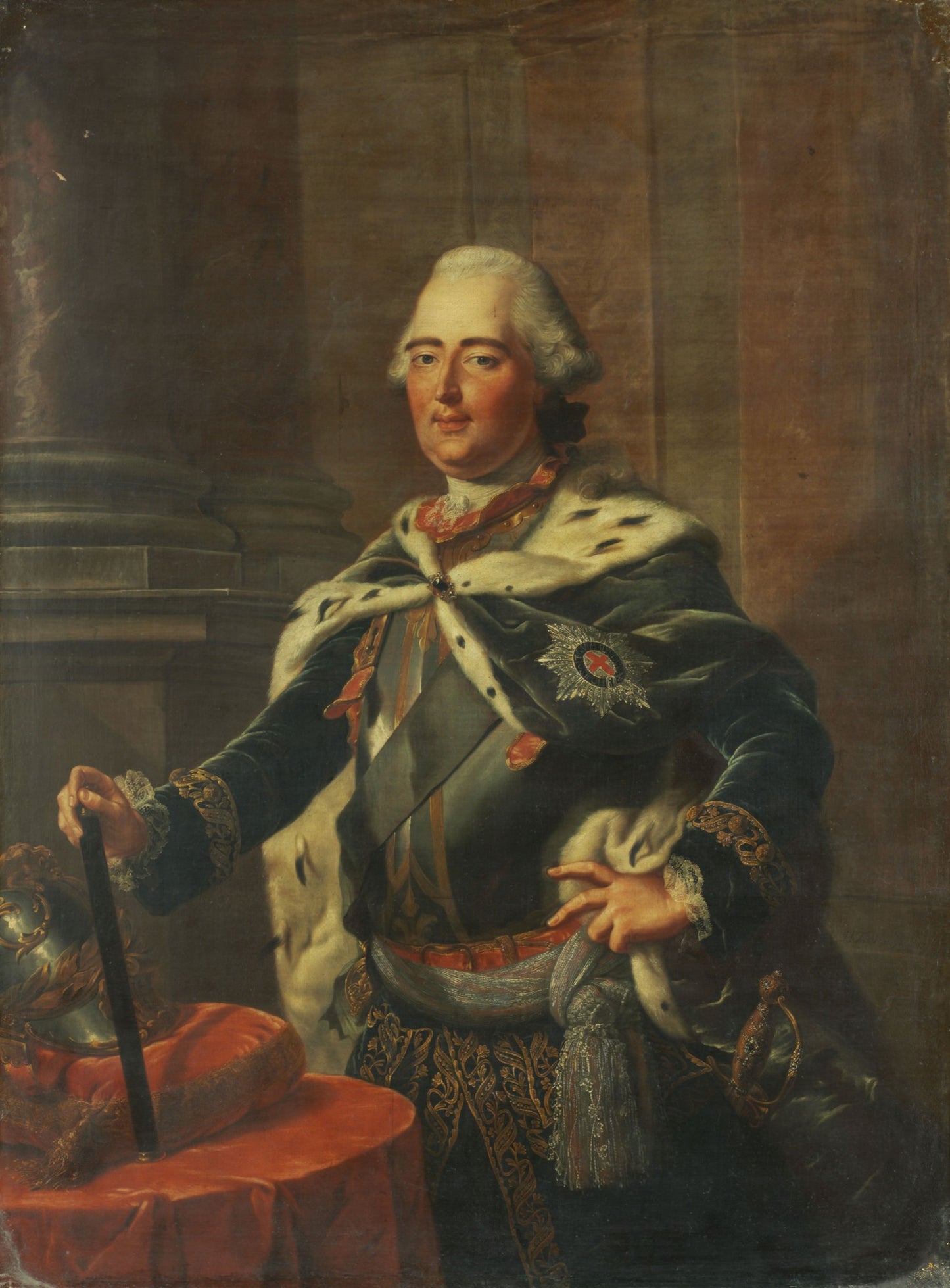Portrait of Frederick II, Landgrave of Hesse-Kassel, vintage artwork by Johann Heinrich Tischbein the Elder, 12x8" (A4) Poster