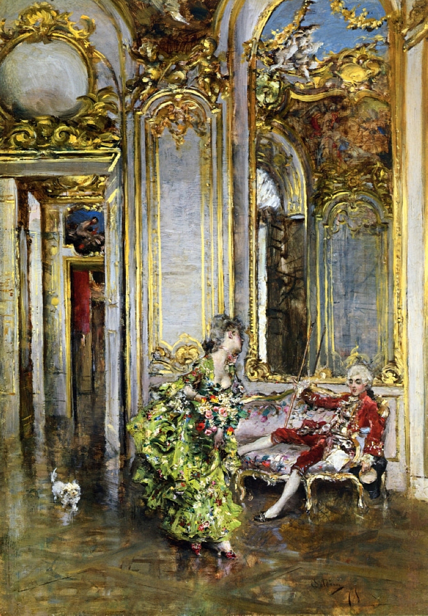A Friend of the Marquis, vintage artwork by Giovanni Boldini, 12x8" (A4) Poster