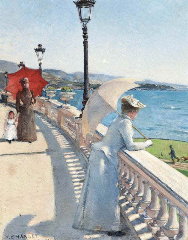 Promenade in Monaco by Frantz Charlet,A3(16x12")Poster