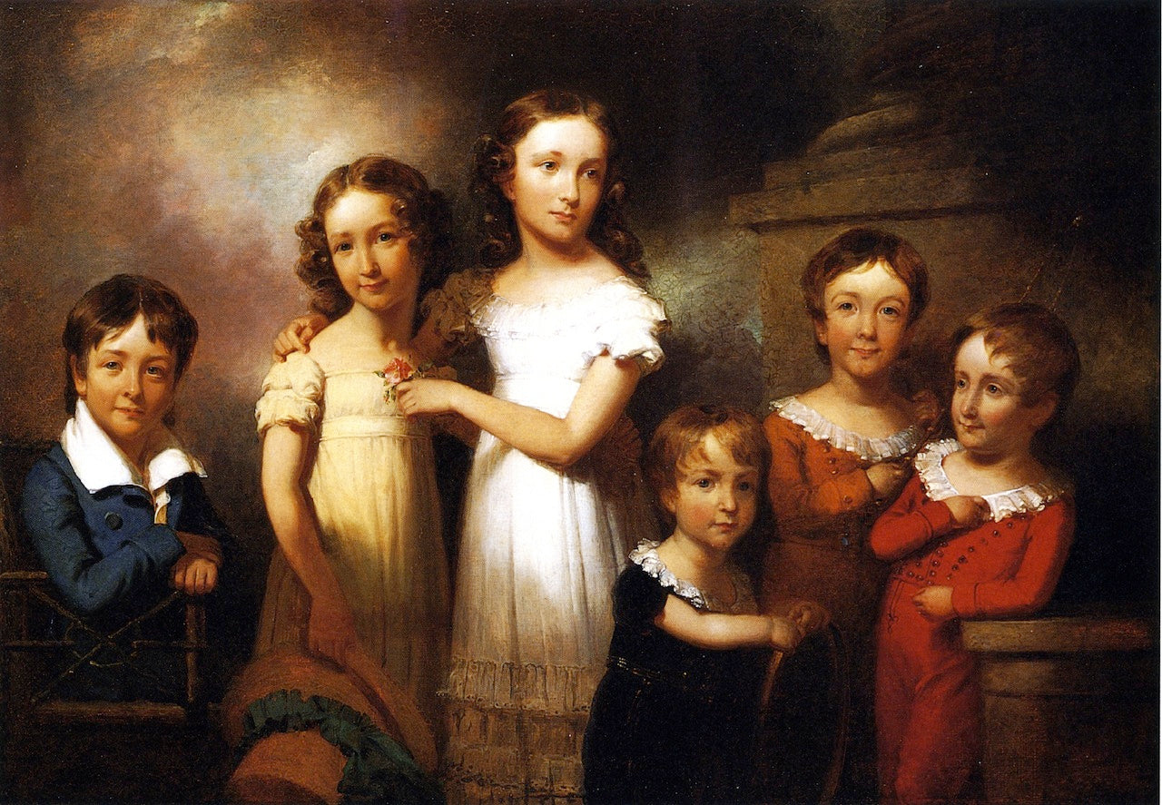 The Children of Henry Livingston, vintage artwork by Henry Inman, A3 (16x12") Poster Print