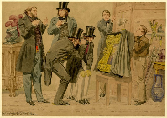 Sketch of A Curiosity Shop, vintage artwork by Richard Dadd, A3 (16x12") Poster Print