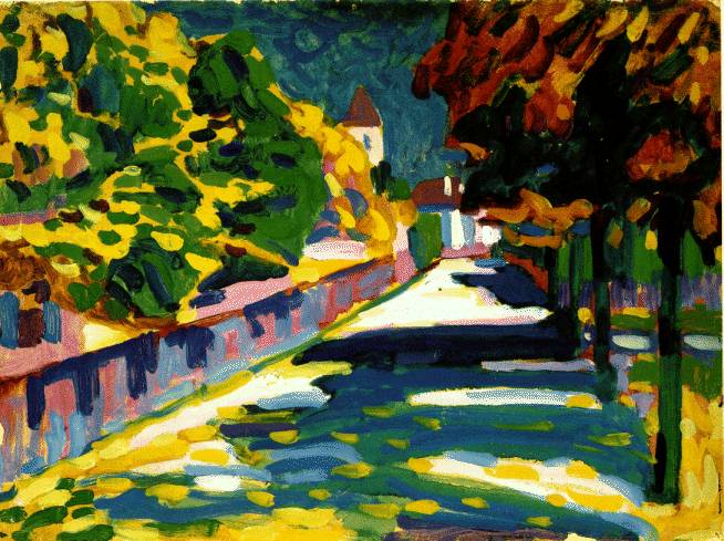 Autumn in Bavaria, vintage artwork by Wassily Kandinsky, 12x8" (A4) Poster