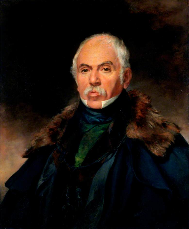 Constantine Ionides (1775-1852) (after Samuel Lane), vintage artwork by George Frederic Watts, A3 (16x12") Poster Print