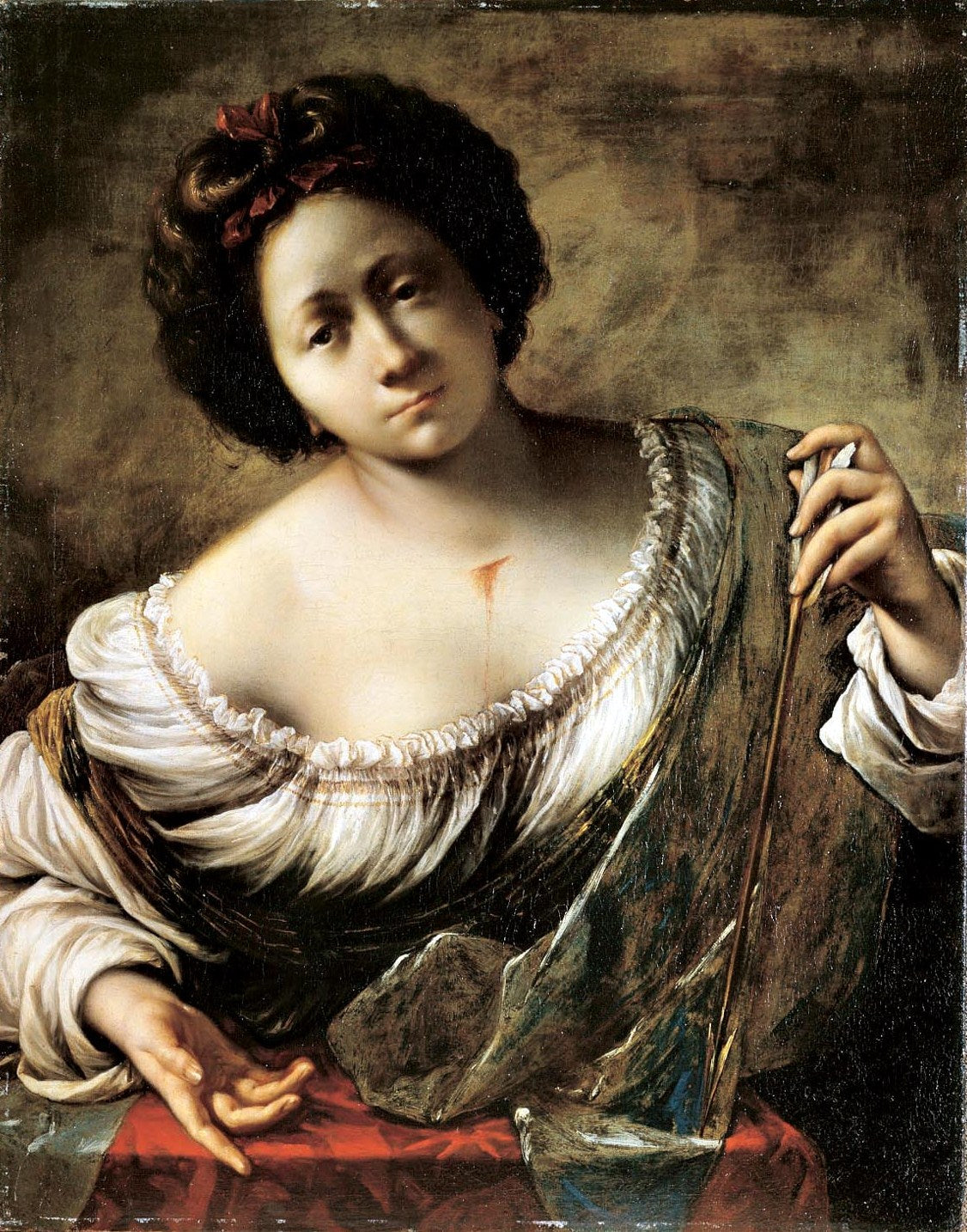 Saint Christine, vintage artwork by Francesco Cairo, 12x8" (A4) Poster