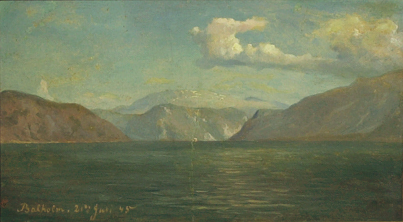 Study from Balholm, vintage artwork by Hans Gude, 12x8" (A4) Poster