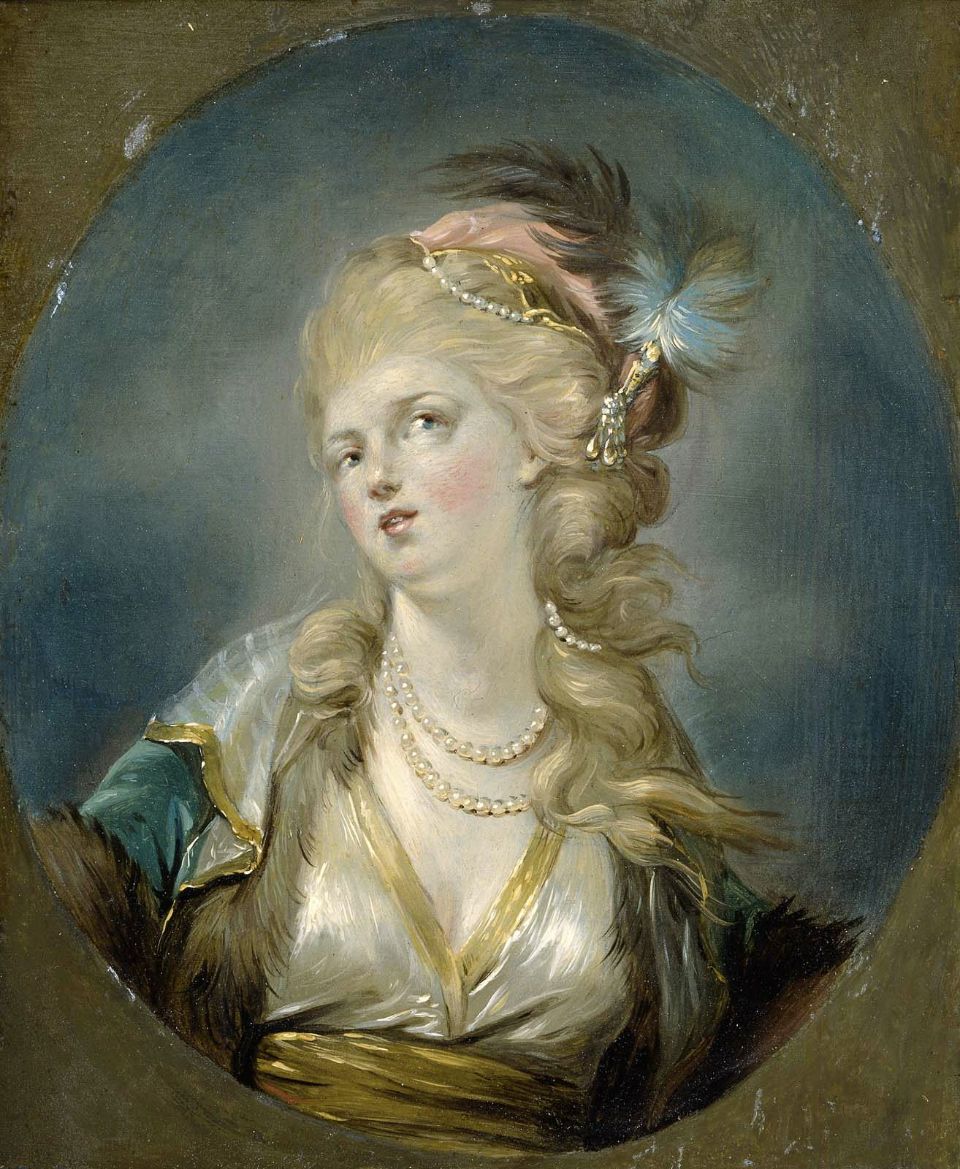 La Sultana Valida, vintage artwork by Attributed to Jean-Frederic Schall, 12x8" (A4) Poster