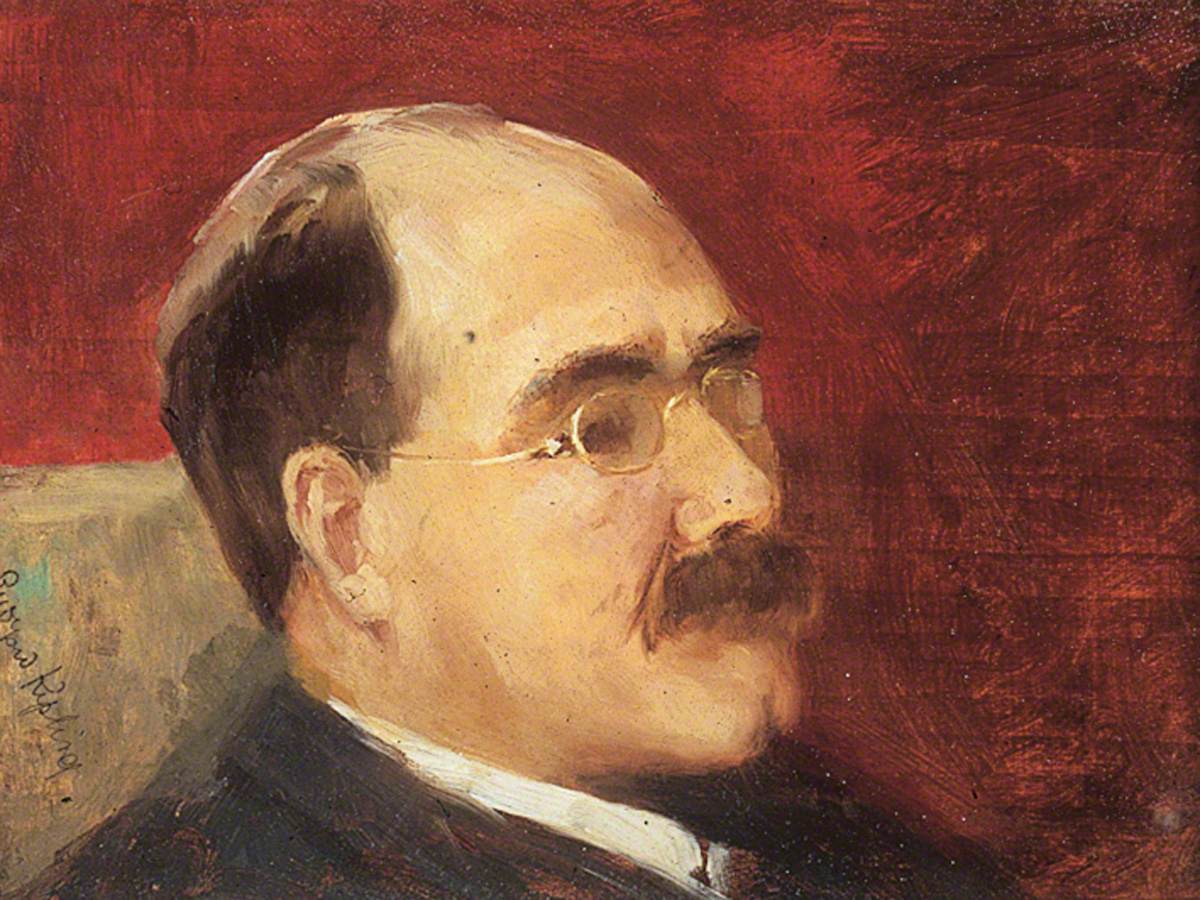 Rudyard Kipling, vintage artwork by Henry Strachey, 12x8" (A4) Poster