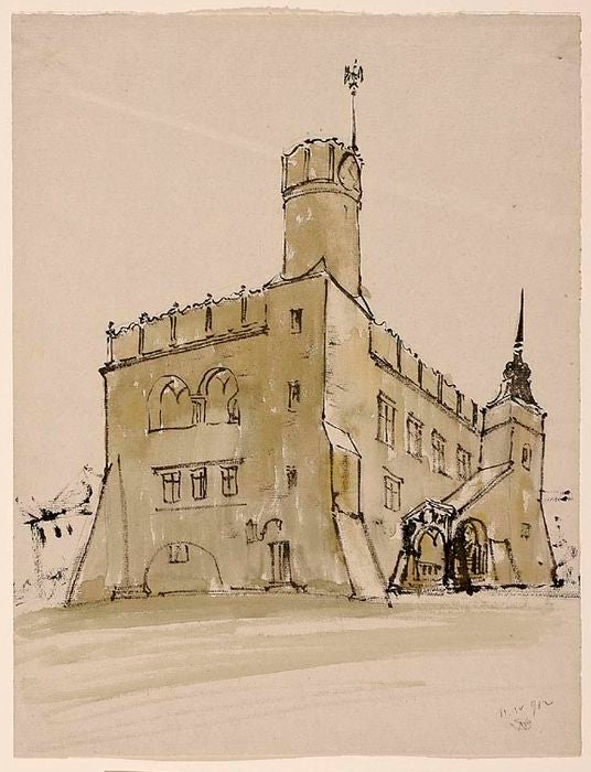 A Town Hall by Stanislaw Noakowski,A3(16x12")Poster