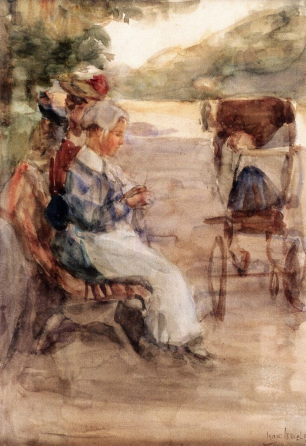 In the Bois de Boulogne, Paris, vintage artwork by Isaac Israels, 12x8" (A4) Poster