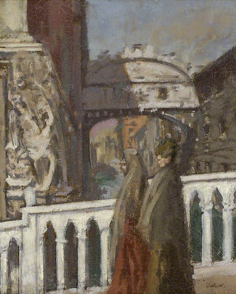 The Bridge of Sighs, Venice, vintage artwork by Walter Richard Sickert, 12x8" (A4) Poster