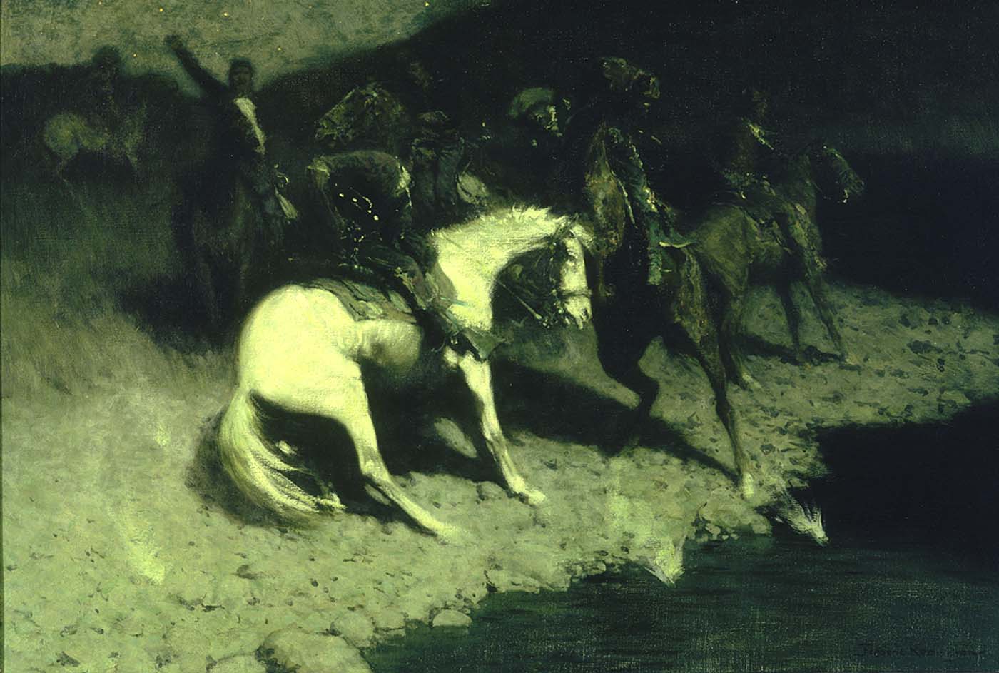 Fired On by Frederic Remington,A3(16x12")Poster
