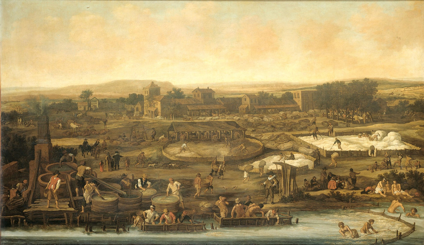 Wool Making, vintage artwork by Pieter de Molijn, 12x8" (A4) Poster