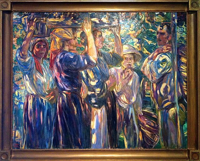 Grape Harvest by Dora Hitz,A3(16x12")Poster