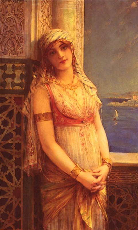 An Eastern Beauty, vintage artwork by Leon-François Comerre, 12x8" (A4) Poster