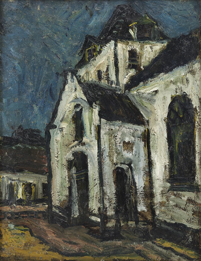 Batenburg church, vintage artwork by Suze Robertson, 12x8" (A4) Poster