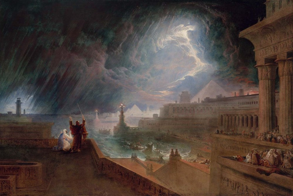 The Seventh Plague, vintage artwork by John Martin, 12x8" (A4) Poster