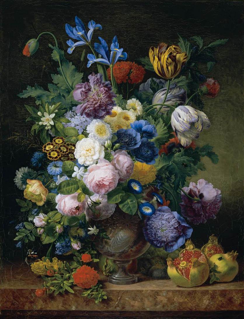 Still-Life, vintage artwork by Jean-Joseph-Xavier Bidauld, 12x8" (A4) Poster