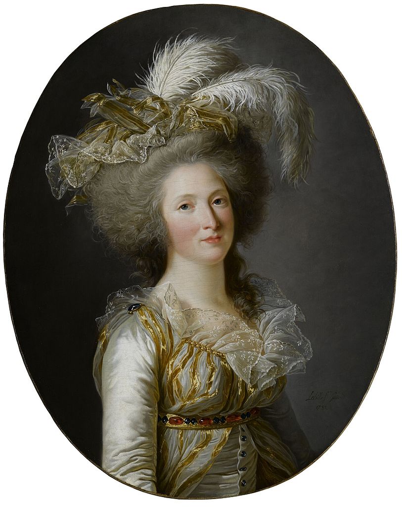Portrait of a Elisabeth Philippine Marie Helène de Bourbons, vintage artwork by Adelaïde Labille-Guiard, 12x8" (A4) Poster