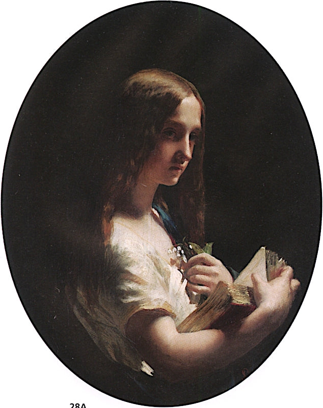 The Student, vintage artwork by James Sant, R.A., A3 (16x12") Poster Print