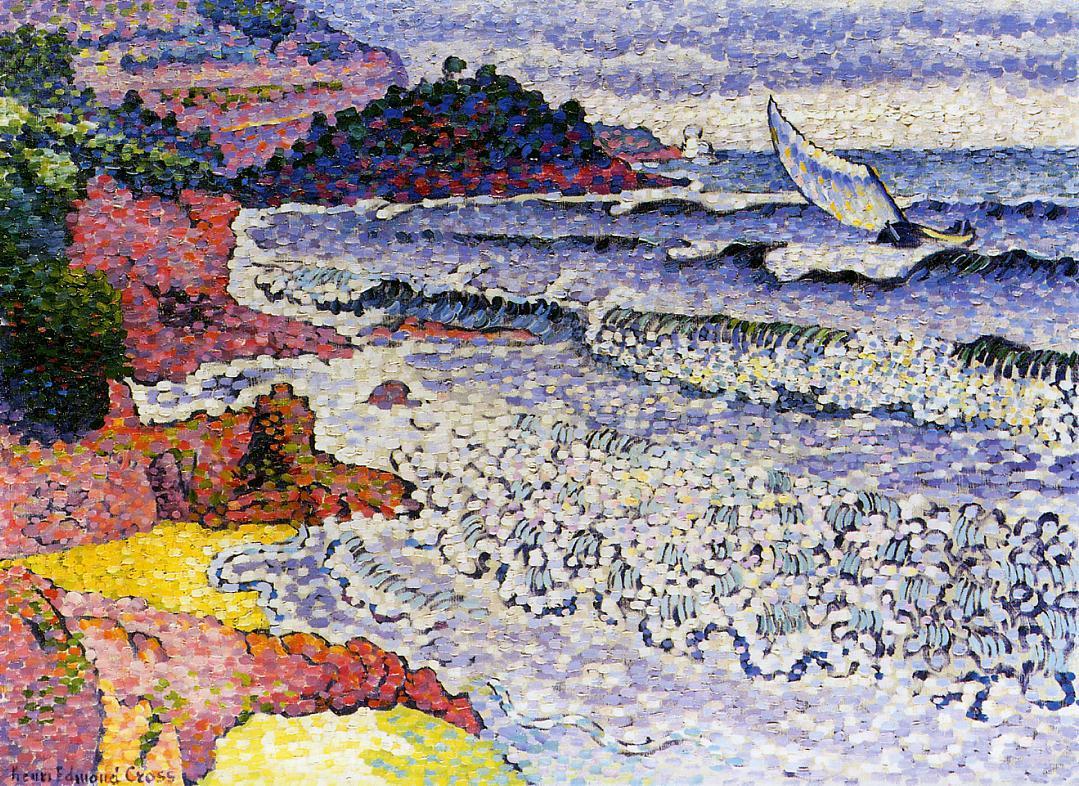 The Lapping Sea, vintage artwork by Henri-Edmond Cross, 12x8" (A4) Poster
