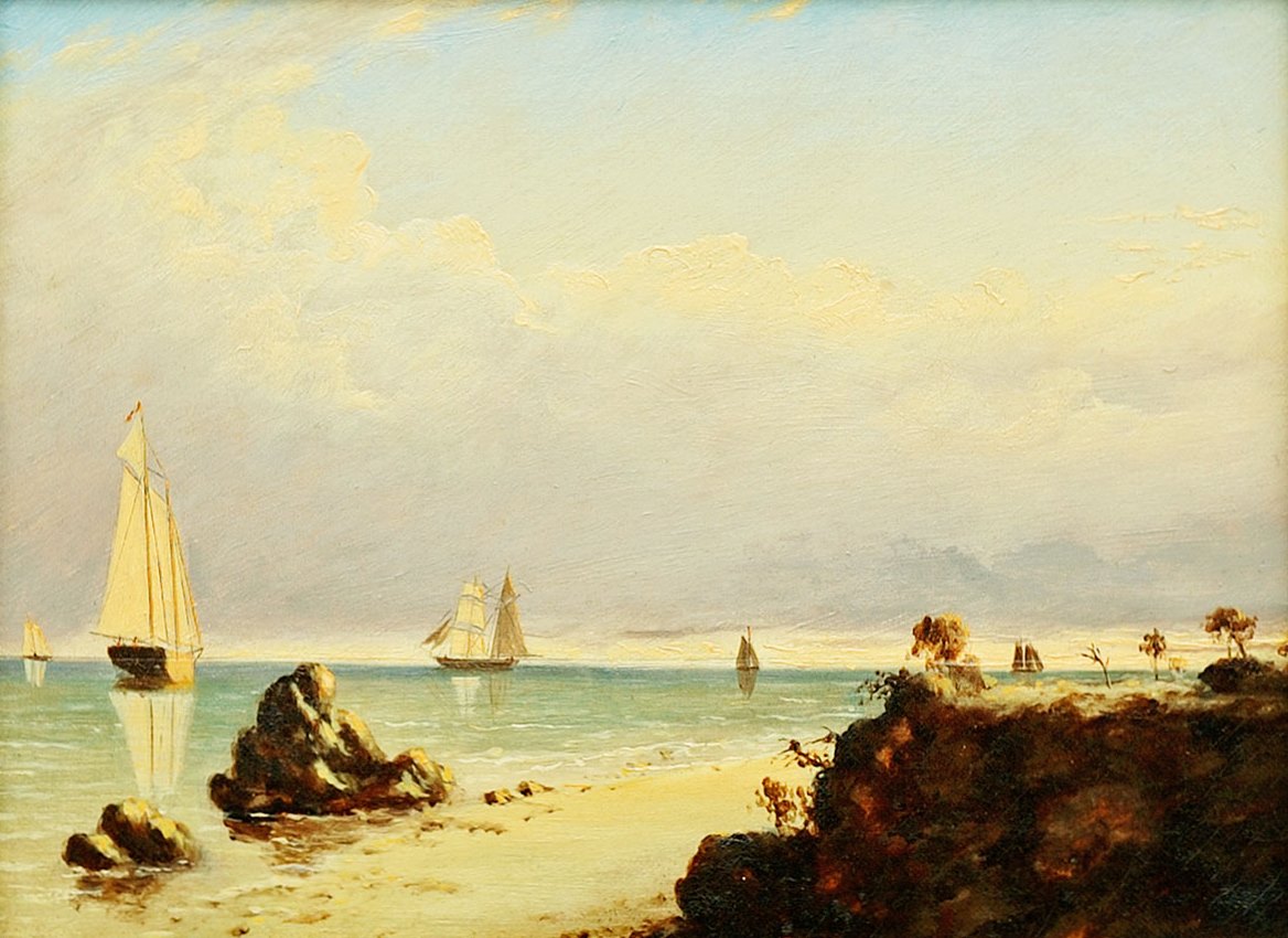 Morning on the Coast, vintage artwork by Clement Drew, A3 (16x12") Poster Print
