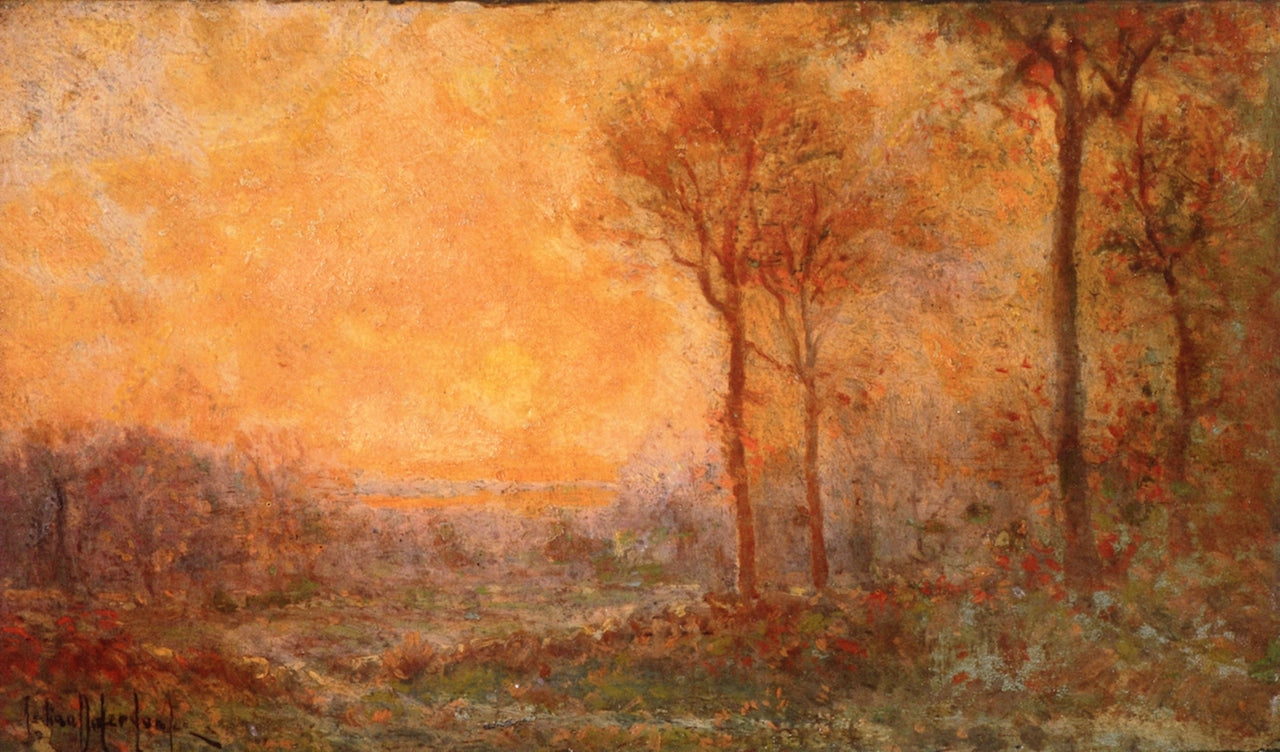 Late Afternoon - Autumn, Staten Island, N.Y., vintage artwork by Julian Onderdonk, 12x8" (A4) Poster