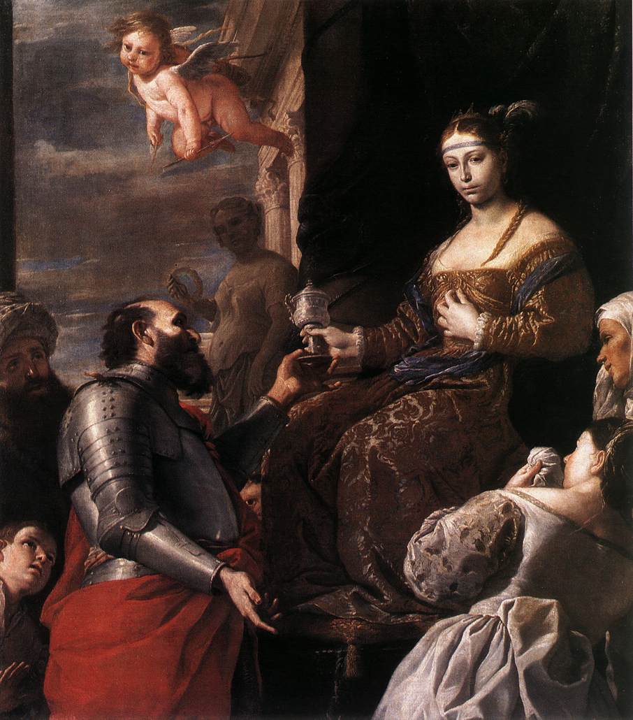 Sophonisba Receiving the Goblet, vintage artwork by Mattia Preti, 12x8" (A4) Poster