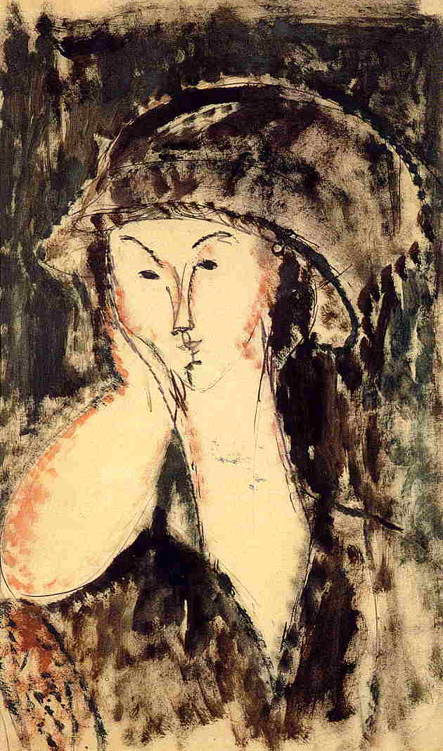 Beatrice Hastings Leaning on Her Elbow by Amedeo Modigliani,16x12(A3) Poster