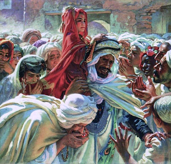 Study for 'The Son of a Saint' by etienne Nasreddine Dinet,A3(16x12")Poster