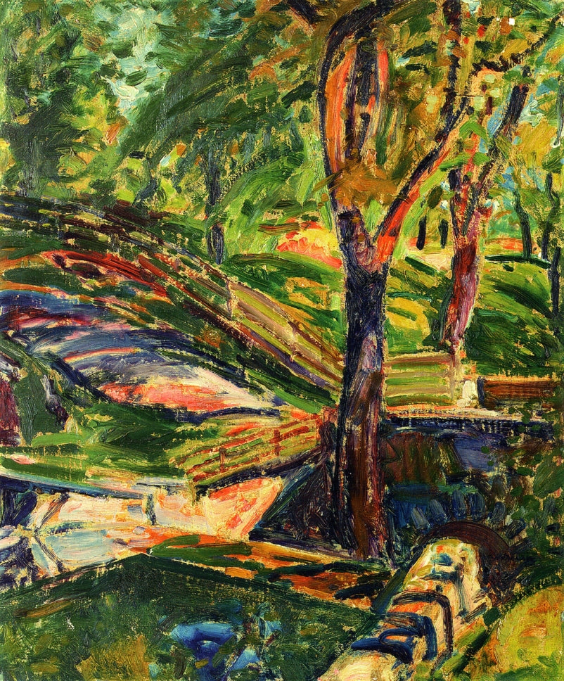 Fenced Landscape by Alfred Henry Maurer,A3(16x12")Poster