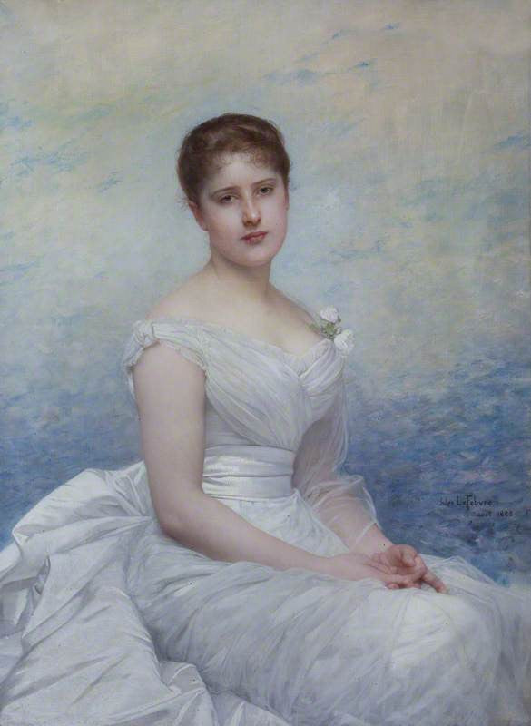 Frances Margaret Lawrance (d.1940), Lady Vernon, vintage artwork by Jules Joseph Lefebvre, 12x8" (A4) Poster