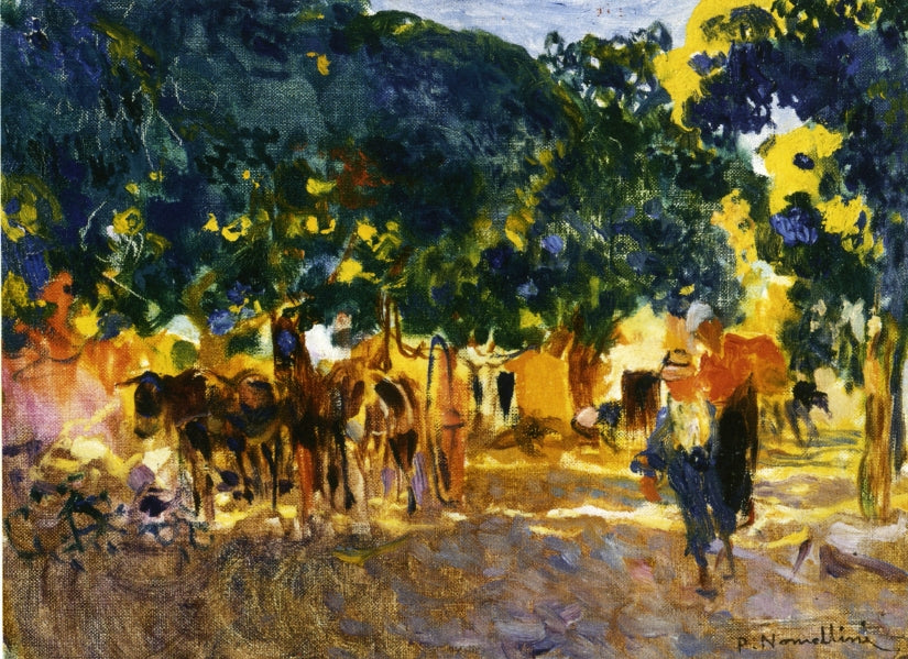 Ciuchini a Fossa dell'Abate, vintage artwork by Plinio Nomellini, 12x8" (A4) Poster