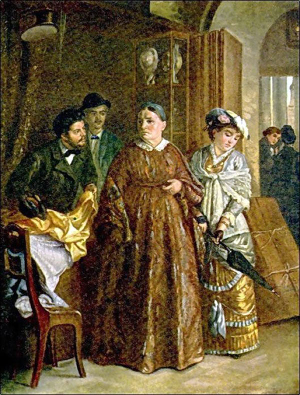 Buying Dowry, vintage artwork by Alexei Korzukhin, 12x8" (A4) Poster