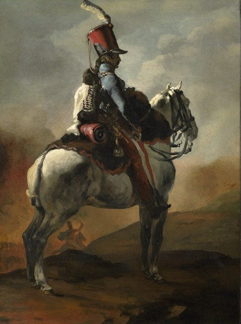 Trumpeter of the Hussars, vintage artwork by Theodore Gericault, 12x8" (A4) Poster