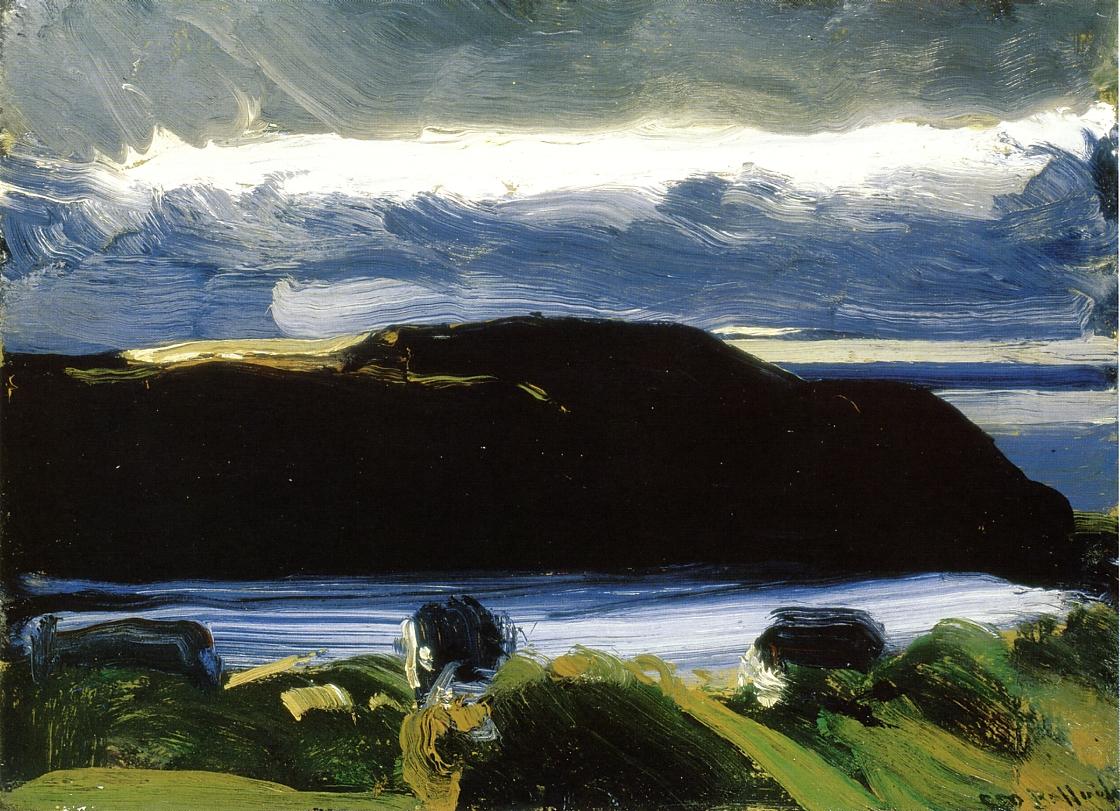 Breaking Sky, Monhegan, vintage artwork by George Wesley Bellows, 12x8" (A4) Poster