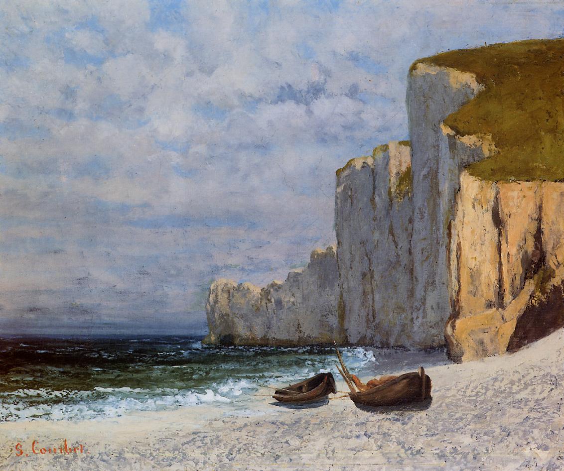 A Bay with Cliffs, vintage artwork by Gustave Courbet, A3 (16x12") Poster Print