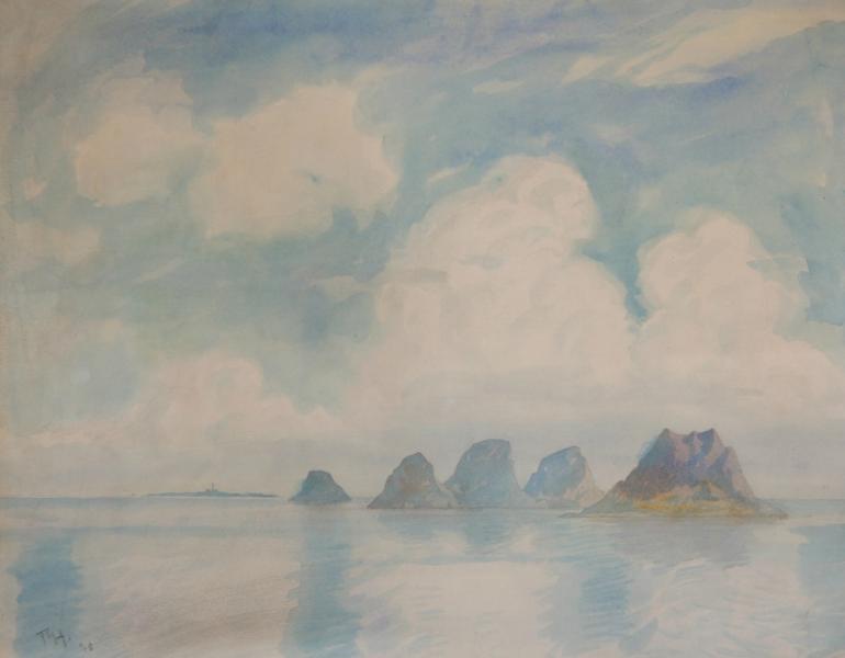 Nykende ved Røst by Thorolf Holmboe,A3(16x12")Poster